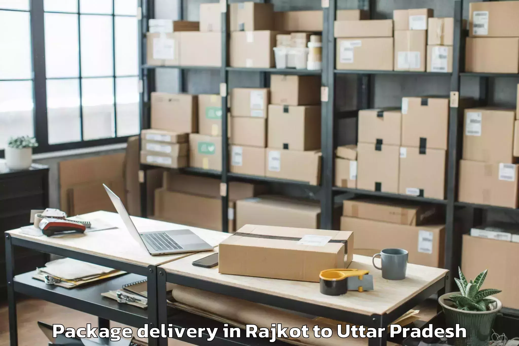 Expert Rajkot to Bansdih Package Delivery